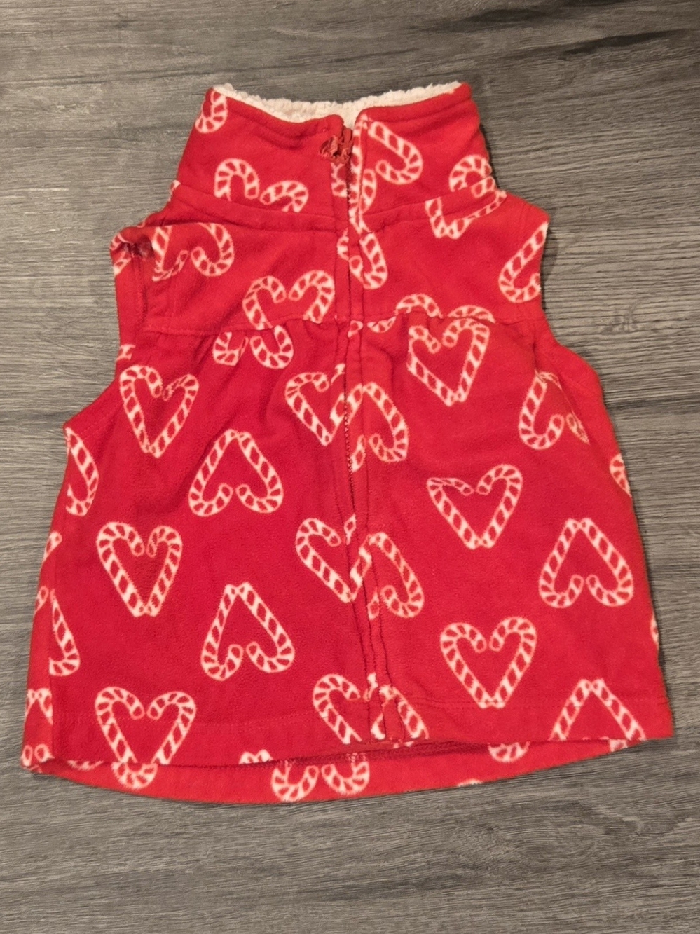 Carter's Red Heart Print Fleece Vest